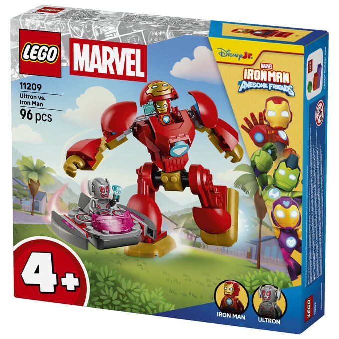 Lego 11209 Marvel Set da costruzione Ultron vs Iron Man Mech 2 Minifigure 96 pezzi eta' 4+ colore Multicolore