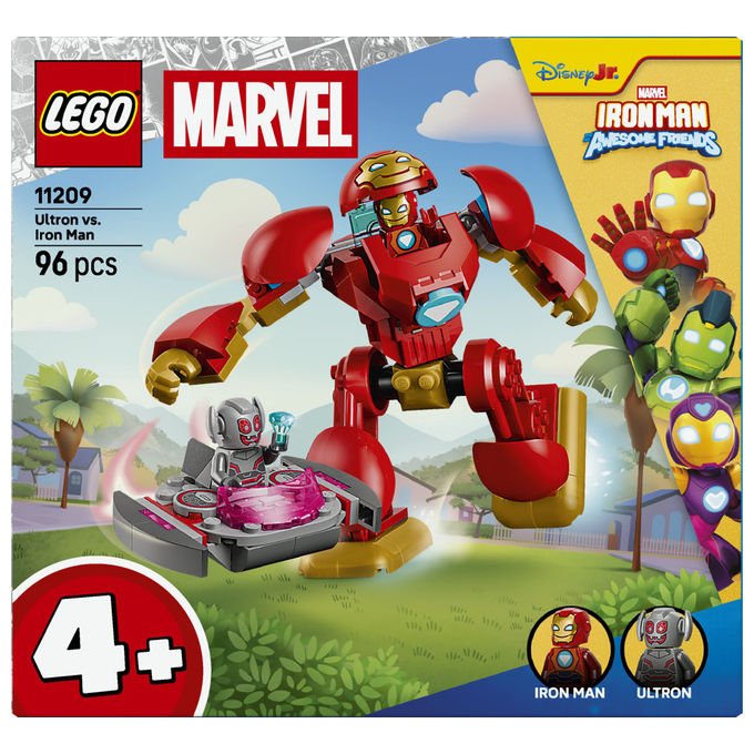 Lego 11209 Marvel Set da costruzione Ultron vs Iron Man Mech 2 Minifigure 96 pezzi eta' 4+ colore Multicolore