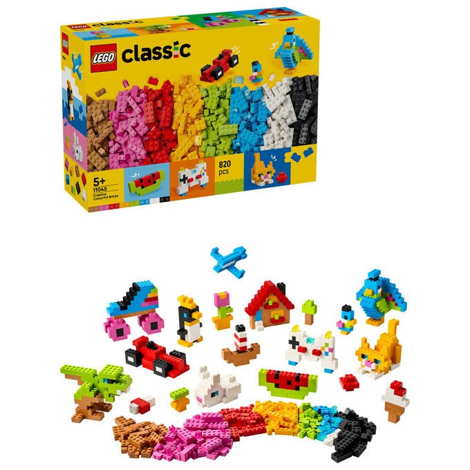 Lego 11045 Classic Set da Costruzione Mattoncini Colorati Creativi 820 pezzi 5+ colore Multicolore