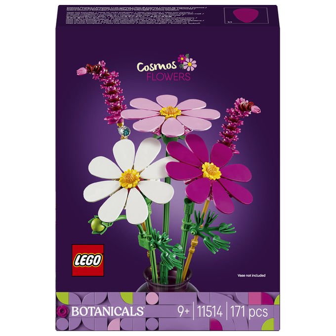Lego 11514 Botanicals Set da Costruzione Fiori di Cosmos Bouquet 171 Pezzi 9+ colore Multicolore
