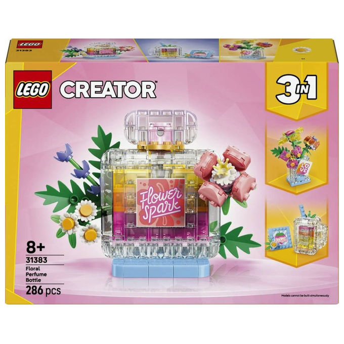 Lego 31383 Creator Set di Costruzioni 3 in 1 Boccetta di Profumo con Decorazione Floreale 286 pezzi 8+