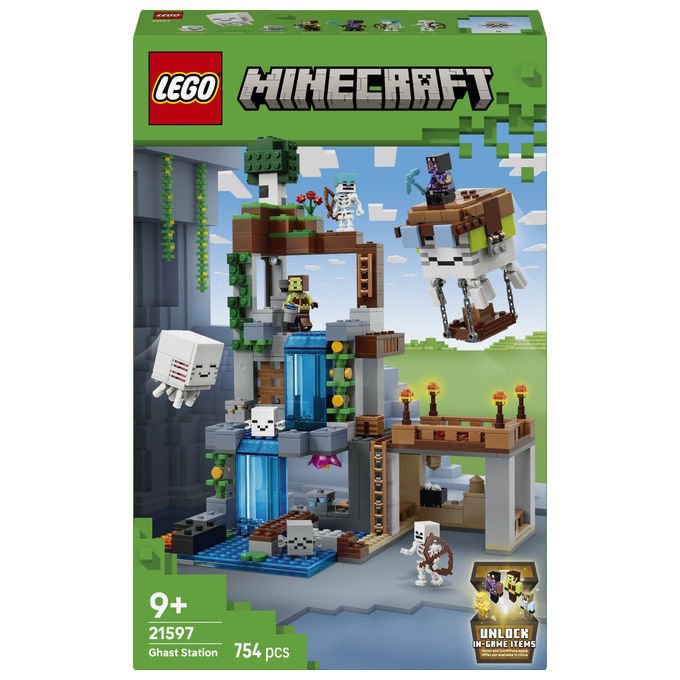 Lego 21597 Minecraft Stazione di Ghast Set da Costruzione 754 Pezzi 8 Personaggi Accessori per Bambini 9 Anni