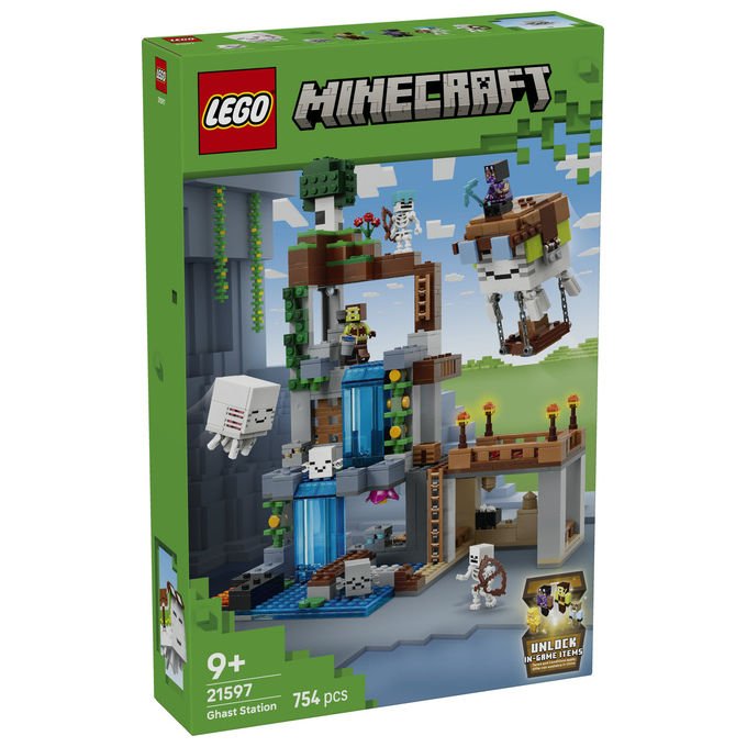 Lego 21597 Minecraft Stazione di Ghast Set da Costruzione 754 Pezzi 8 Personaggi Accessori per Bambini 9 Anni