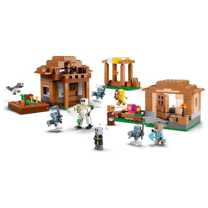 Lego 21596 Minecraft Set da Costruzione Attacco al Villaggio dell'Evocatore 607 Pezzi 11 Personaggi 9+ anni colore Multicolore