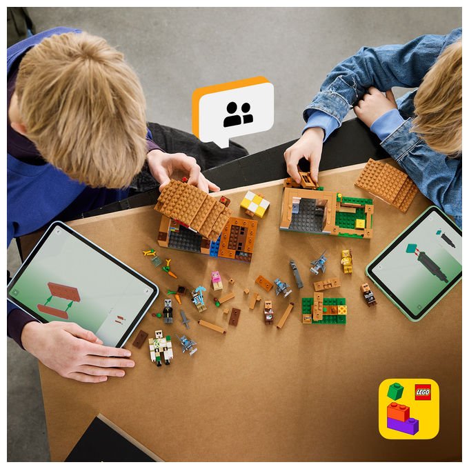 Lego 21596 Minecraft Set da Costruzione Attacco al Villaggio dell'Evocatore 607 Pezzi 11 Personaggi 9+ anni colore Multicolore