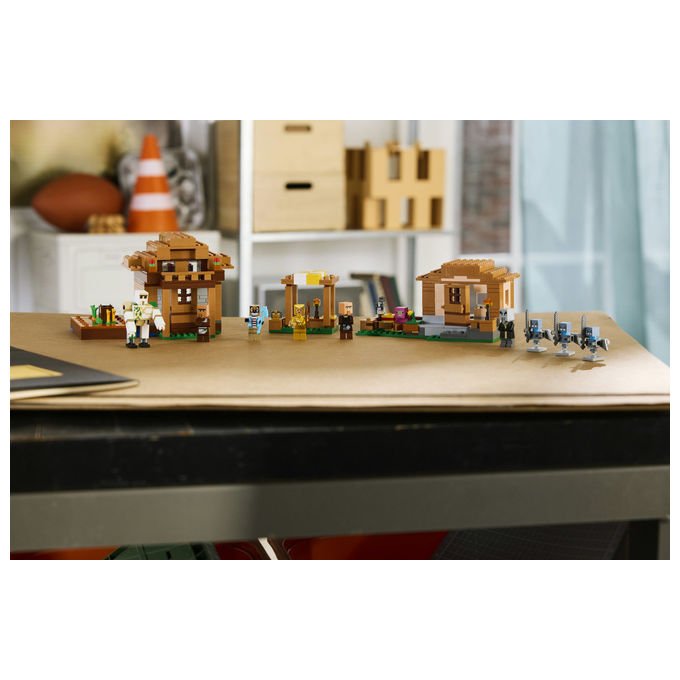 Lego 21596 Minecraft Set da Costruzione Attacco al Villaggio dell'Evocatore 607 Pezzi 11 Personaggi 9+ anni colore Multicolore