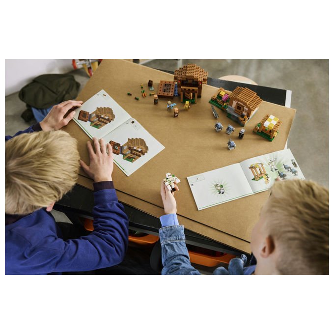 Lego 21596 Minecraft Set da Costruzione Attacco al Villaggio dell'Evocatore 607 Pezzi 11 Personaggi 9+ anni colore Multicolore
