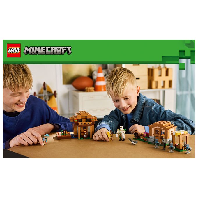Lego 21596 Minecraft Set da Costruzione Attacco al Villaggio dell'Evocatore 607 Pezzi 11 Personaggi 9+ anni colore Multicolore