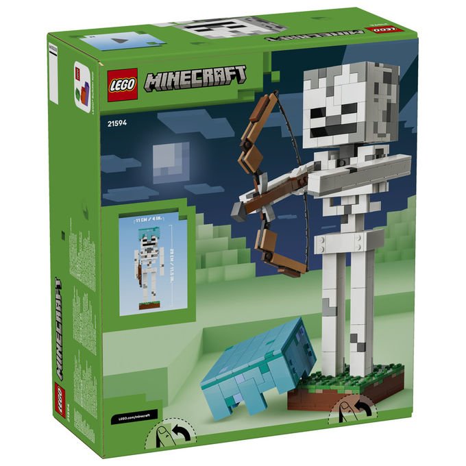 Lego 21594 Minecraft Lo Scheletro Set da costruzione 502 pezzi Action Figure con Arco Frecce ed Elmo di Diamante eta' 10+
