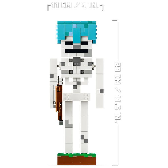 Lego 21594 Minecraft Lo Scheletro Set da costruzione 502 pezzi Action Figure con Arco Frecce ed Elmo di Diamante eta' 10+