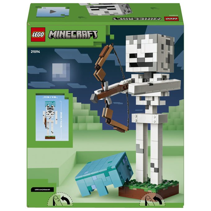 Lego 21594 Minecraft Lo Scheletro Set da costruzione 502 pezzi Action Figure con Arco Frecce ed Elmo di Diamante eta' 10+