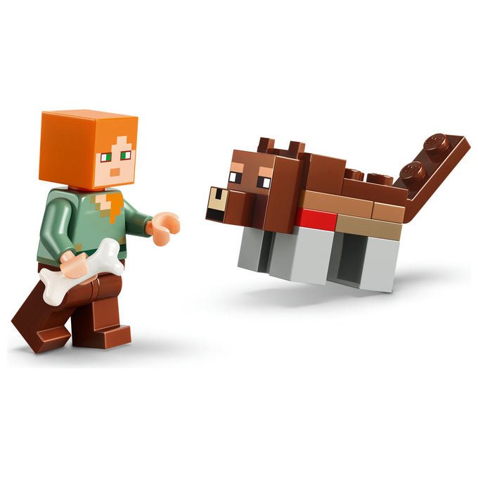 Lego 21593 Minecraft Set da Costruzione Avventura della Prima Notte 301 Pezzi 7 Personaggi da 8 Anni