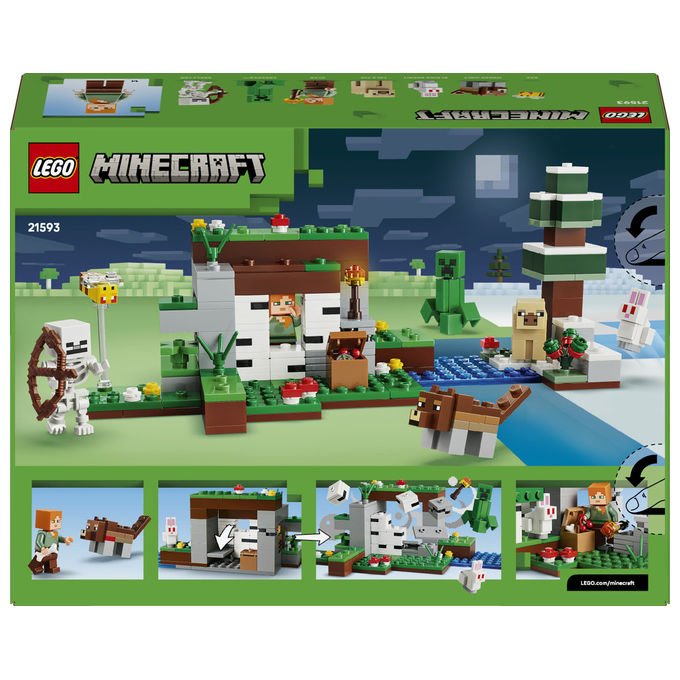 Lego 21593 Minecraft Set da Costruzione Avventura della Prima Notte 301 Pezzi 7 Personaggi da 8 Anni