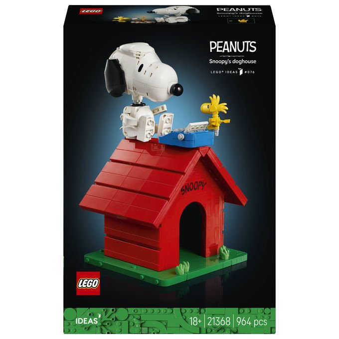Lego 21368 Ideas Peanuts Set da Costruzione La Cuccia di Snoopy 964 pezzi per Adulti colore Multicolore
