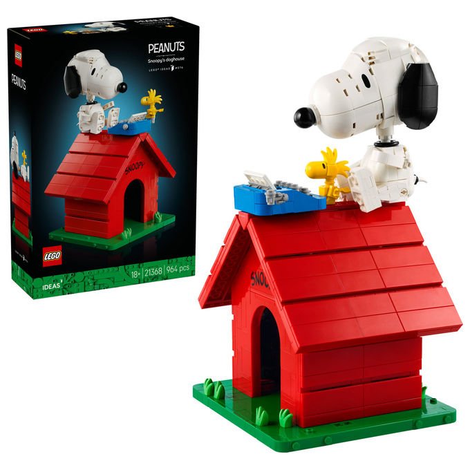 Lego 21368 Ideas Peanuts Set da Costruzione La Cuccia di Snoopy 964 pezzi per Adulti colore Multicolore