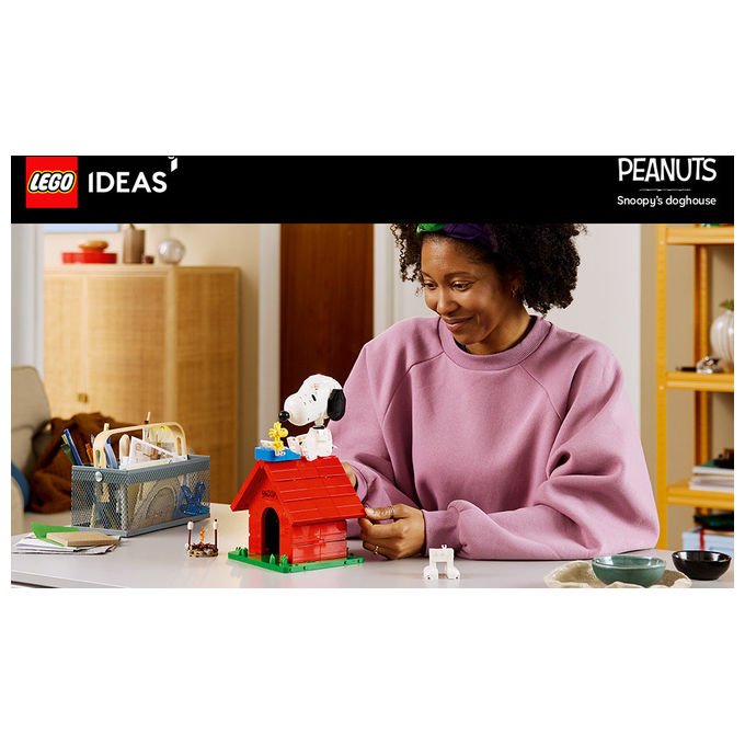 Lego 21368 Ideas Peanuts Set da Costruzione La Cuccia di Snoopy 964 pezzi per Adulti colore Multicolore