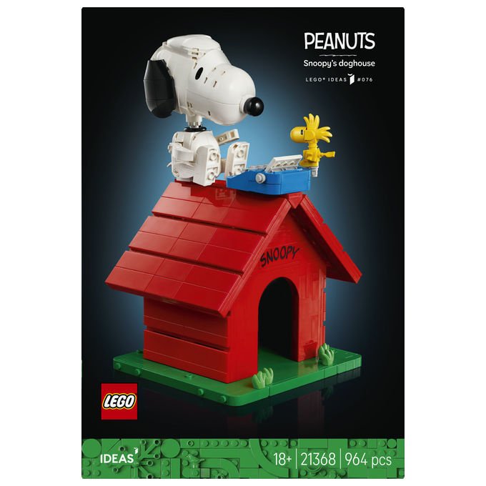 Lego 21368 Ideas Peanuts Set da Costruzione La Cuccia di Snoopy 964 pezzi per Adulti colore Multicolore