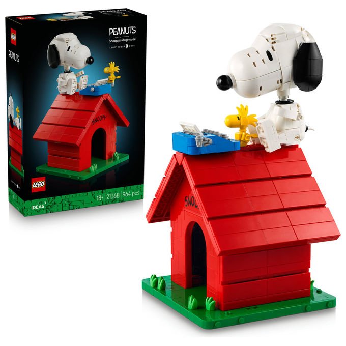 Lego 21368 Ideas Peanuts Set da Costruzione La Cuccia di Snoopy 964 pezzi per Adulti colore Multicolore