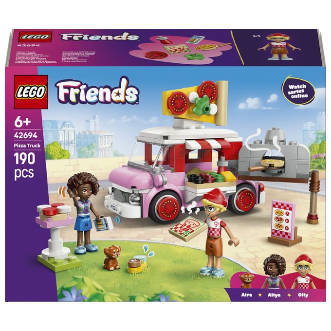 Lego 42694 Friends Set da Costruzione Furgone delle Pizze 190 Pezzi 2 Minidoll 6+ colore Multicolore