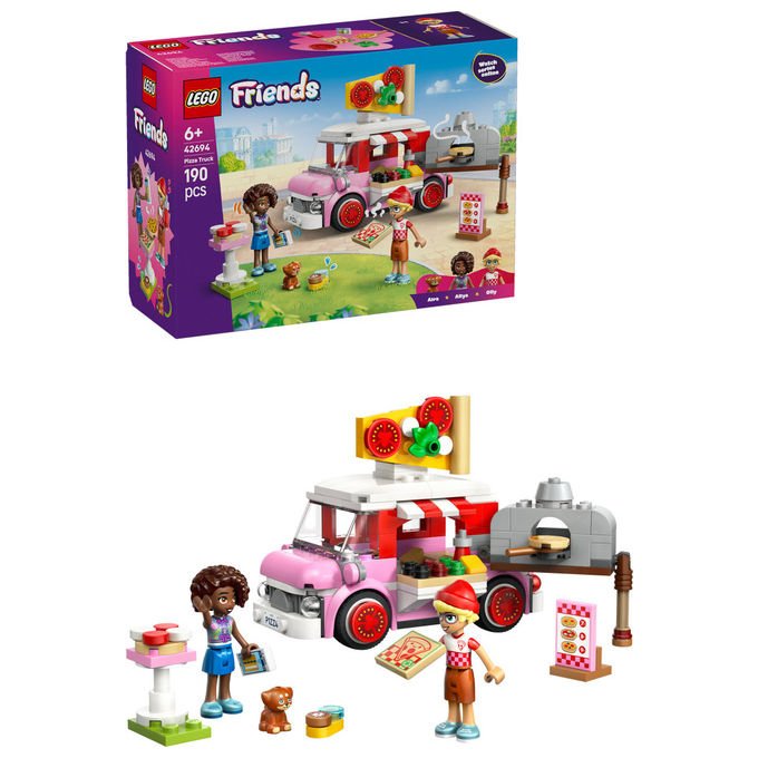 Lego 42694 Friends Set da Costruzione Furgone delle Pizze 190 Pezzi 2 Minidoll 6+ colore Multicolore