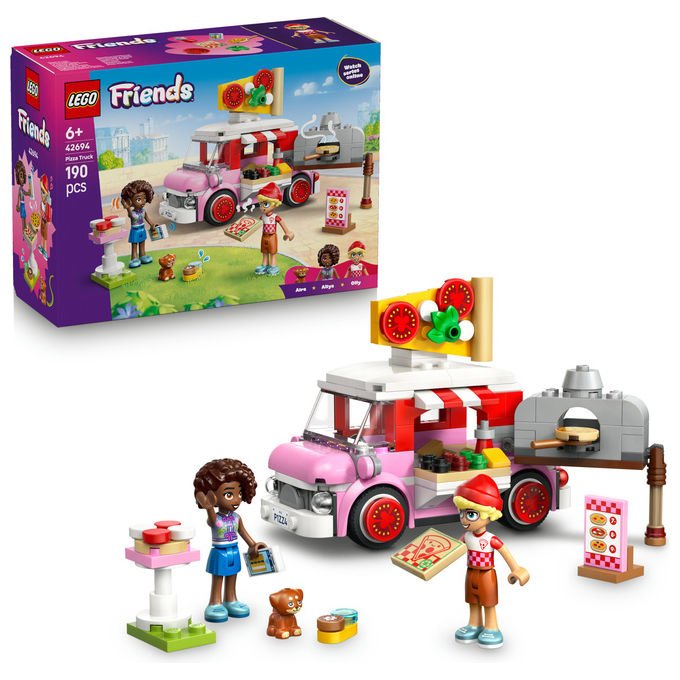 Lego 42694 Friends Set da Costruzione Furgone delle Pizze 190 Pezzi 2 Minidoll 6+ colore Multicolore