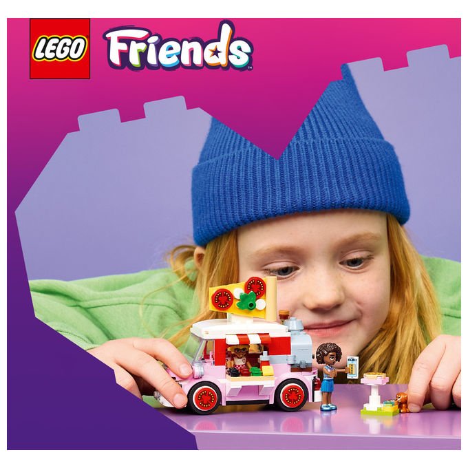 Lego 42694 Friends Set da Costruzione Furgone delle Pizze 190 Pezzi 2 Minidoll 6+ colore Multicolore
