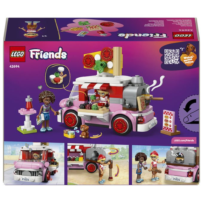 Lego 42694 Friends Set da Costruzione Furgone delle Pizze 190 Pezzi 2 Minidoll 6+ colore Multicolore