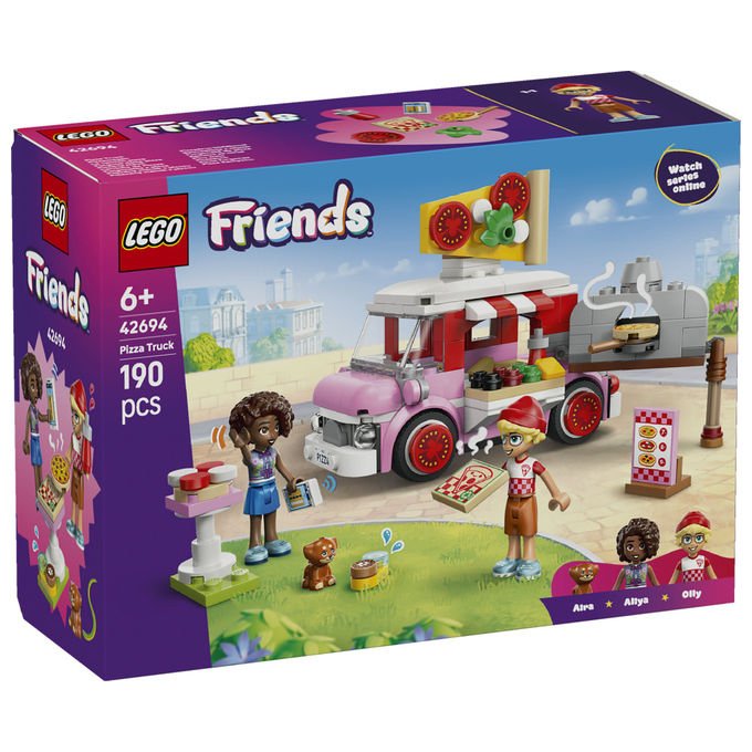 Lego 42694 Friends Set da Costruzione Furgone delle Pizze 190 Pezzi 2 Minidoll 6+ colore Multicolore