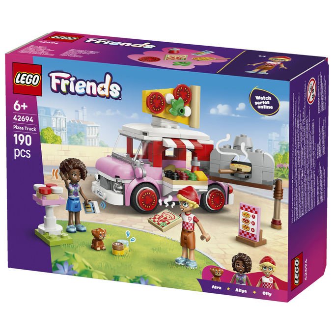Lego 42694 Friends Set da Costruzione Furgone delle Pizze 190 Pezzi 2 Minidoll 6+ colore Multicolore