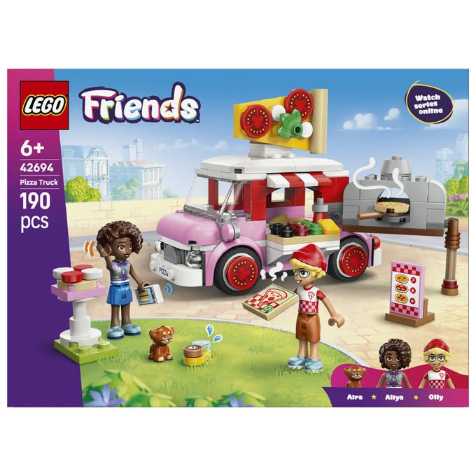 Lego 42694 Friends Set da Costruzione Furgone delle Pizze 190 Pezzi 2 Minidoll 6+ colore Multicolore