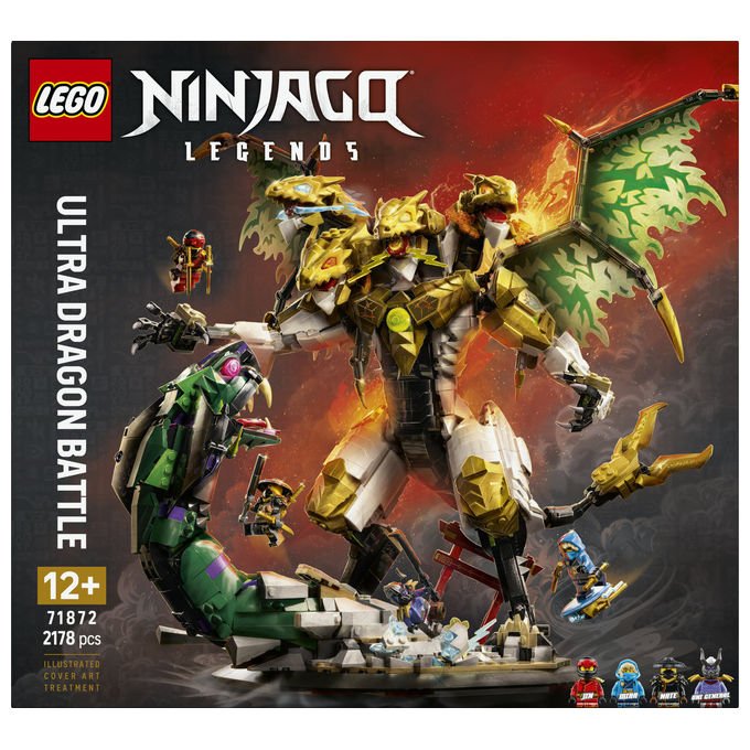 Lego 71872 Ninjago Set da costruzione Battaglia dell'Ultra Drago 2178 pezzi 4 Minifigure da 12 anni