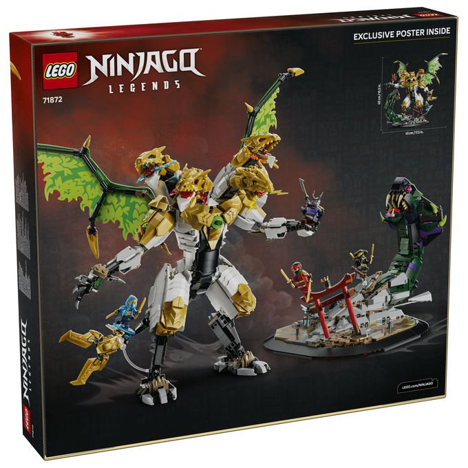 Lego 71872 Ninjago Set da costruzione Battaglia dell'Ultra Drago 2178 pezzi 4 Minifigure da 12 anni