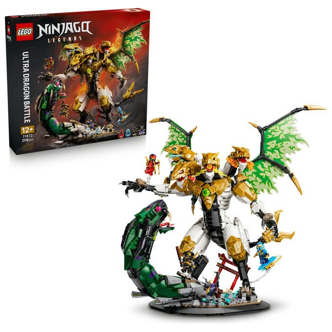Lego 71872 Ninjago Set da costruzione Battaglia dell'Ultra Drago 2178 pezzi 4 Minifigure da 12 anni