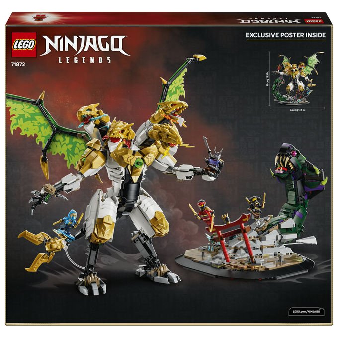Lego 71872 Ninjago Set da costruzione Battaglia dell'Ultra Drago 2178 pezzi 4 Minifigure da 12 anni