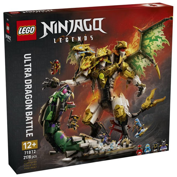 Lego 71872 Ninjago Set da costruzione Battaglia dell'Ultra Drago 2178 pezzi 4 Minifigure da 12 anni