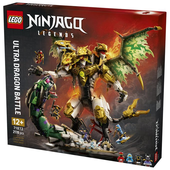 Lego 71872 Ninjago Set da costruzione Battaglia dell'Ultra Drago 2178 pezzi 4 Minifigure da 12 anni