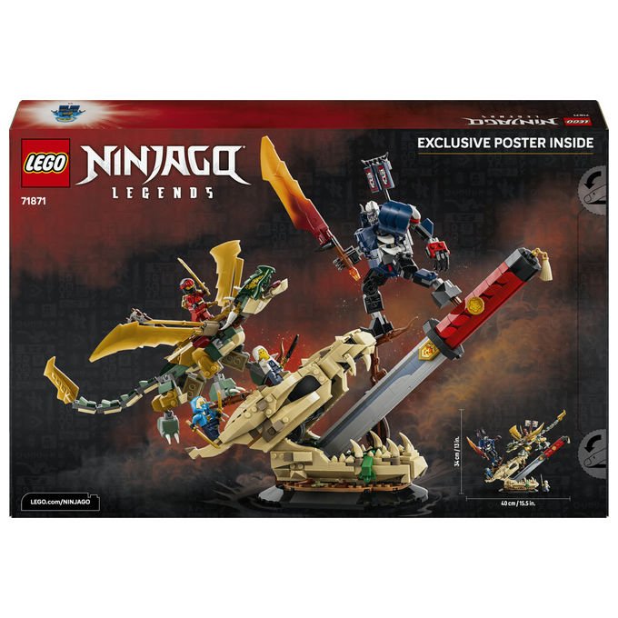 Lego 71871 NINJAGO Legends Set da costruzione Battaglia alla Lama del Drago 1016 pezzi 4 Minifigure per bambini 9+