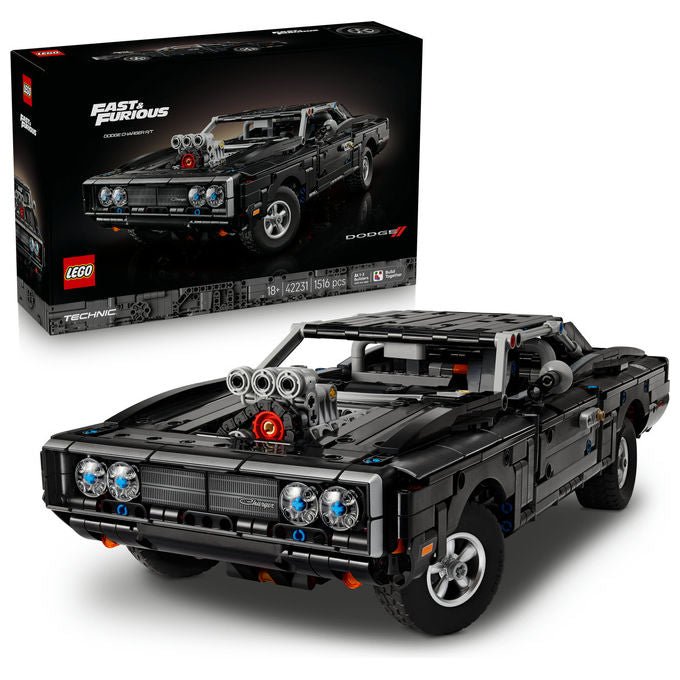 Lego 42231 Technic Set da Costruzione Auto Dodge Charger R-T Fast and Furious 1516 Pezzi Motore V8 per Adulti