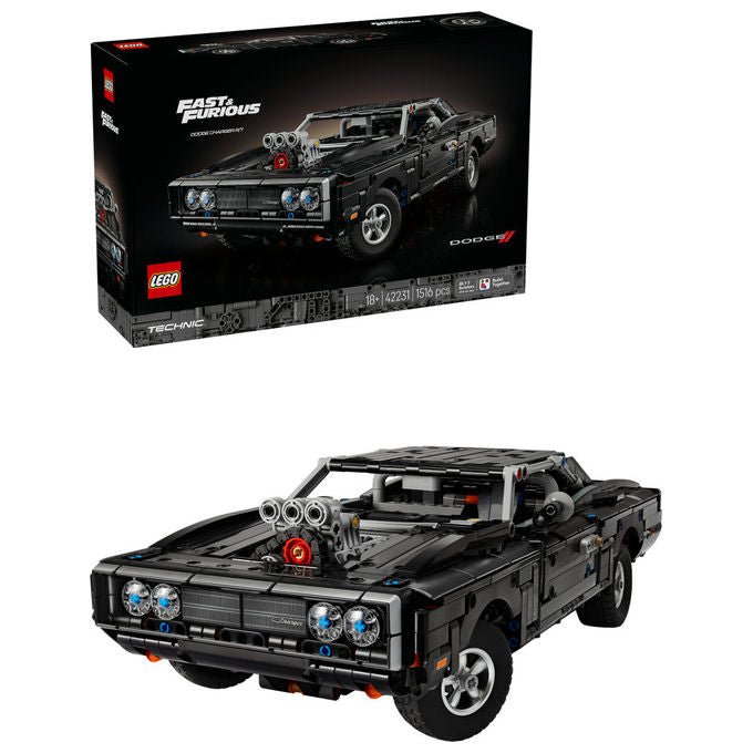 Lego 42231 Technic Set da Costruzione Auto Dodge Charger R-T Fast and Furious 1516 Pezzi Motore V8 per Adulti