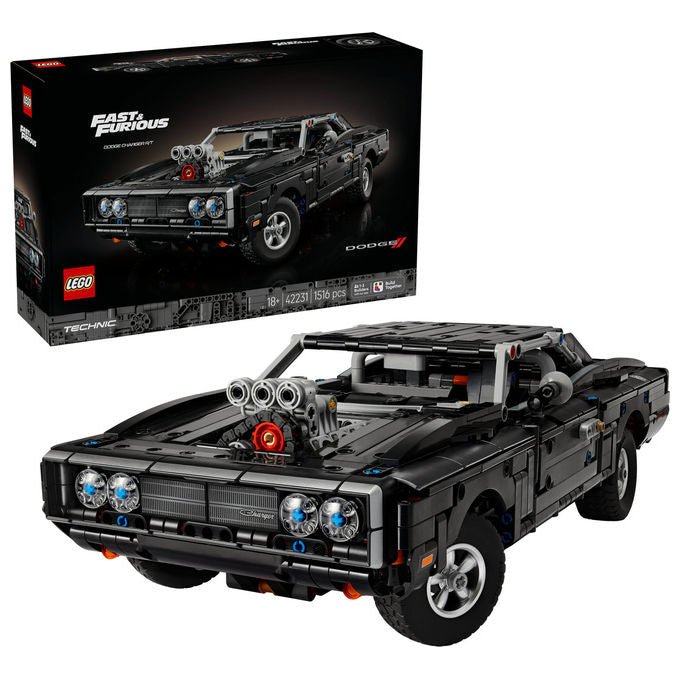 Lego 42231 Technic Set da Costruzione Auto Dodge Charger R-T Fast and Furious 1516 Pezzi Motore V8 per Adulti