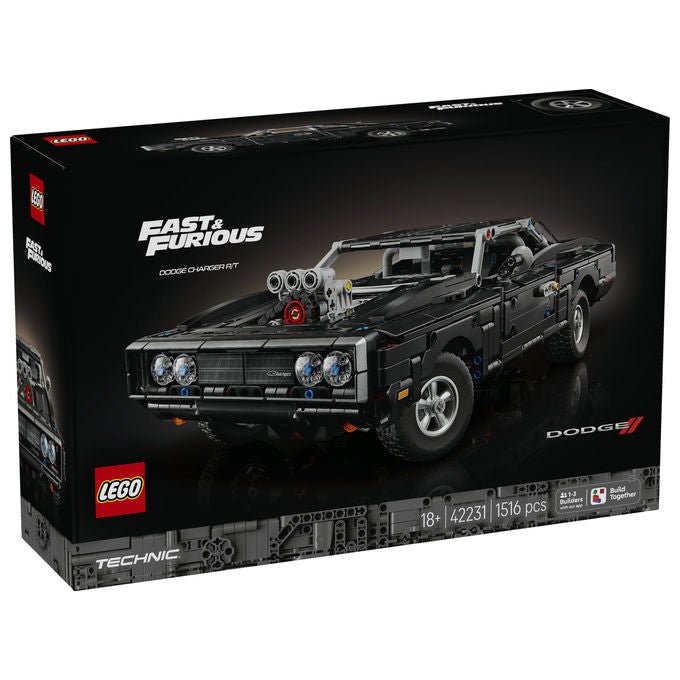 Lego 42231 Technic Set da Costruzione Auto Dodge Charger R-T Fast and Furious 1516 Pezzi Motore V8 per Adulti