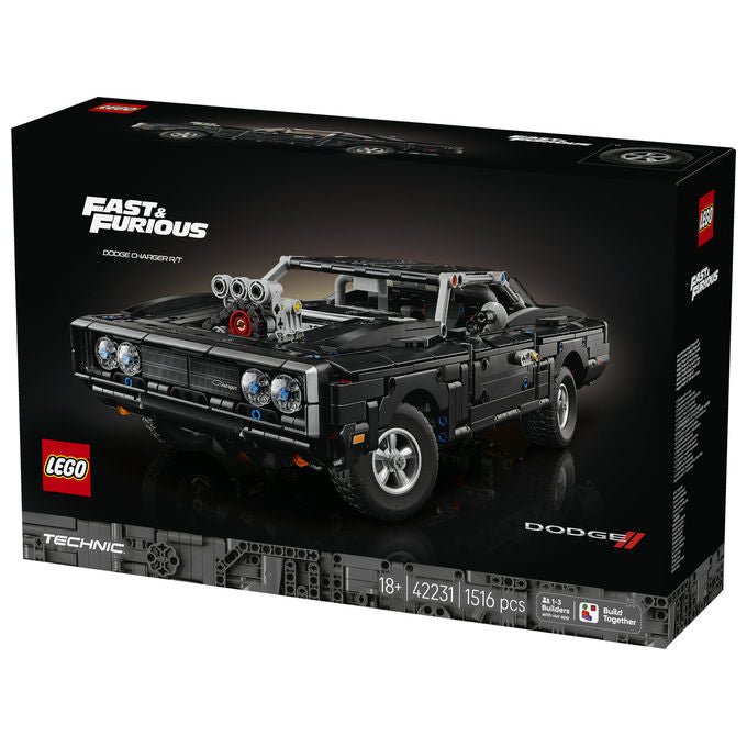 Lego 42231 Technic Set da Costruzione Auto Dodge Charger R-T Fast and Furious 1516 Pezzi Motore V8 per Adulti