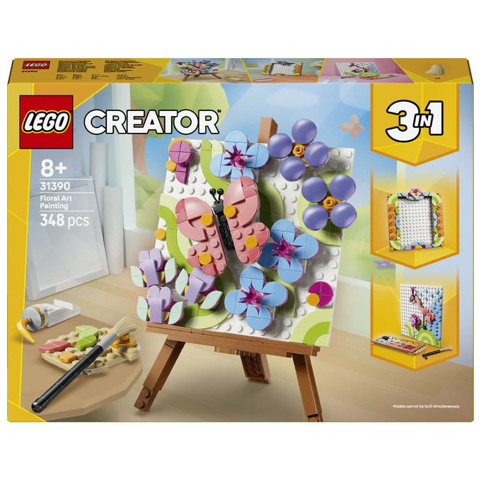 Lego 31390 Creator Set da Costruzione 3in1 Dipinto Floreale Decorativo 348 pezzi da 8 anni colore Multicolore
