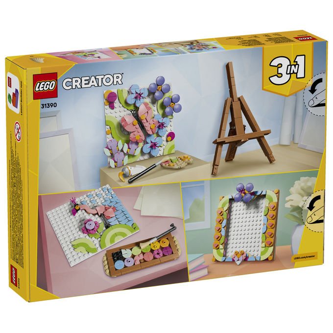 Lego 31390 Creator Set da Costruzione 3in1 Dipinto Floreale Decorativo 348 pezzi da 8 anni colore Multicolore