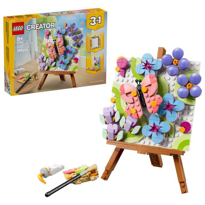 Lego 31390 Creator Set da Costruzione 3in1 Dipinto Floreale Decorativo 348 pezzi da 8 anni colore Multicolore