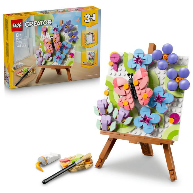 Lego 31390 Creator Set da Costruzione 3in1 Dipinto Floreale Decorativo 348 pezzi da 8 anni colore Multicolore