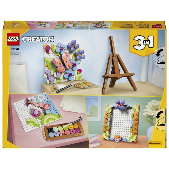 Lego 31390 Creator Set da Costruzione 3in1 Dipinto Floreale Decorativo 348 pezzi da 8 anni colore Multicolore