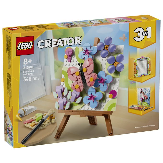 Lego 31390 Creator Set da Costruzione 3in1 Dipinto Floreale Decorativo 348 pezzi da 8 anni colore Multicolore
