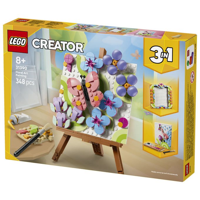 Lego 31390 Creator Set da Costruzione 3in1 Dipinto Floreale Decorativo 348 pezzi da 8 anni colore Multicolore