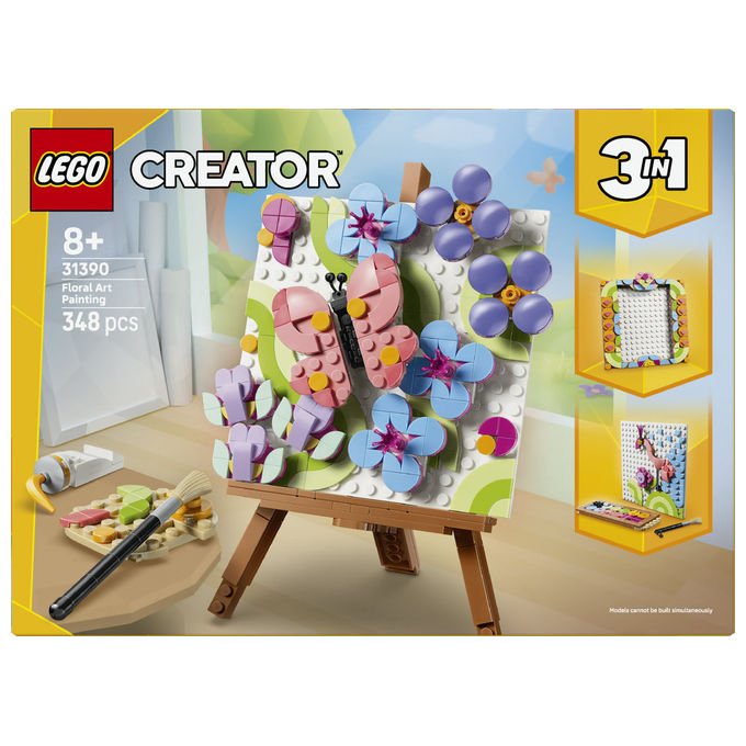 Lego 31390 Creator Set da Costruzione 3in1 Dipinto Floreale Decorativo 348 pezzi da 8 anni colore Multicolore